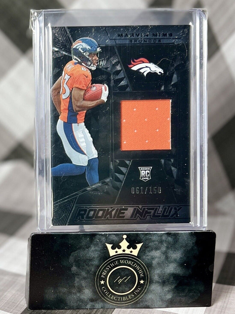 Marvin Mims Jr. 2023 Panini Black Rookie Influx Patch /150 #RI-18 DEN Broncos RC (ONLINE ORDER ONLY)