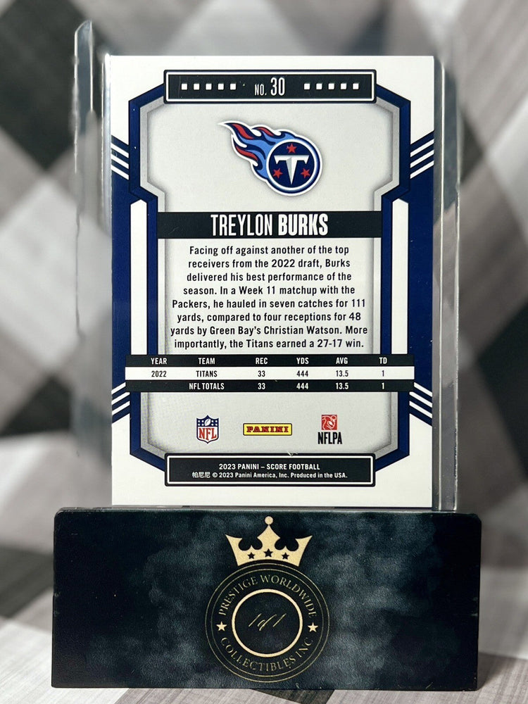 Treylon Burks 2023 Panini Score Pink Ellipse /199 #30 Tennessee Titans (ONLINE ORDER ONLY)