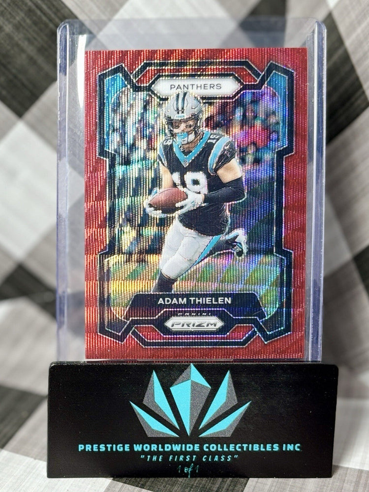 Adam Thielen 2023 Panini Prizm Red Wave Prizm /149 #37 Panthers & Vikings (ONLINE ORDER ONLY)