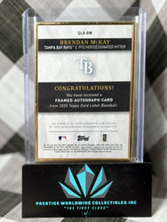 Brendan McKay 2020 Topps Gold Label Auto Framed Rookie /75 #GLA-BM TB Rays RC (ONLINE ORDER ONLY)