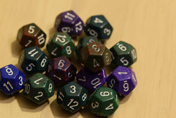 Random Set of 18mm d12 Twelve Sided RPG Dungeons and Dragons Dice (6) Chessex (Online Only)