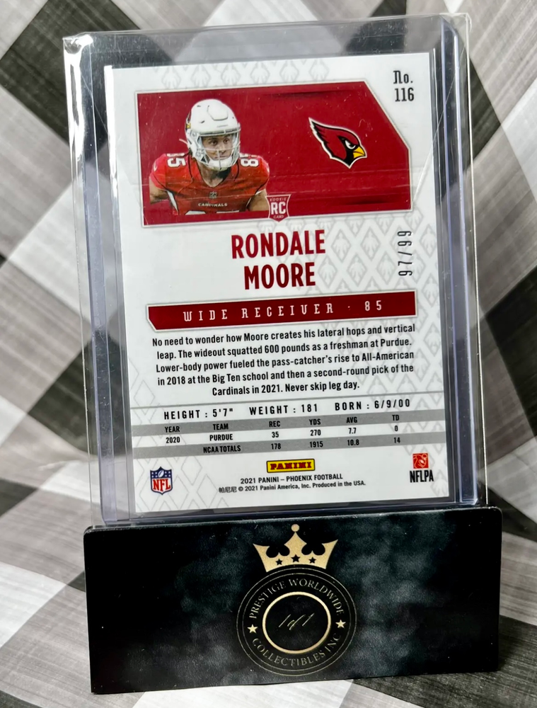 Rondale Moore 2021 Phoenix Rookie Orange Laser /99 #116 - Cardinals RC (ONLINE ORDER ONLY)