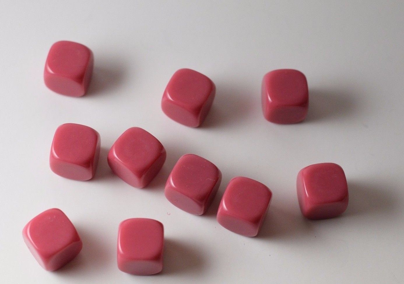 (Sold by Piece) Blank Pink Dice / Counting Cubes 16mm D6 Square RPG Gaming Dice DIY (Online Only)