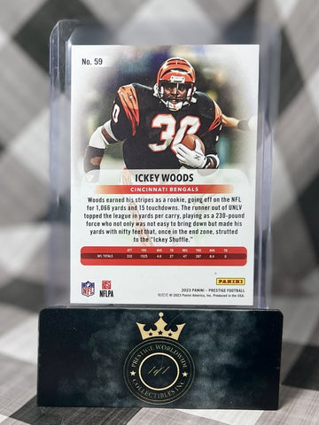 Ickey Woods 2023 Panini Prestige Xtra Points Green /199 #59 Bengals Legend SP (ONLINE ORDER ONLY)