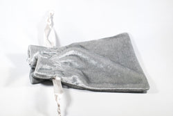 Silver Velvet Gift Dice Bag 4" x 6" Dice Bag | grey Velvet Counter Pouch (Online Only)