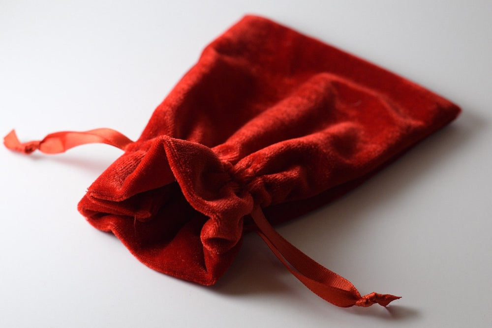 Red Large Soft Velvet 4" x 6" Gift Bag Cards RPG Game Dice Bag Counter Pouch (Online Only)