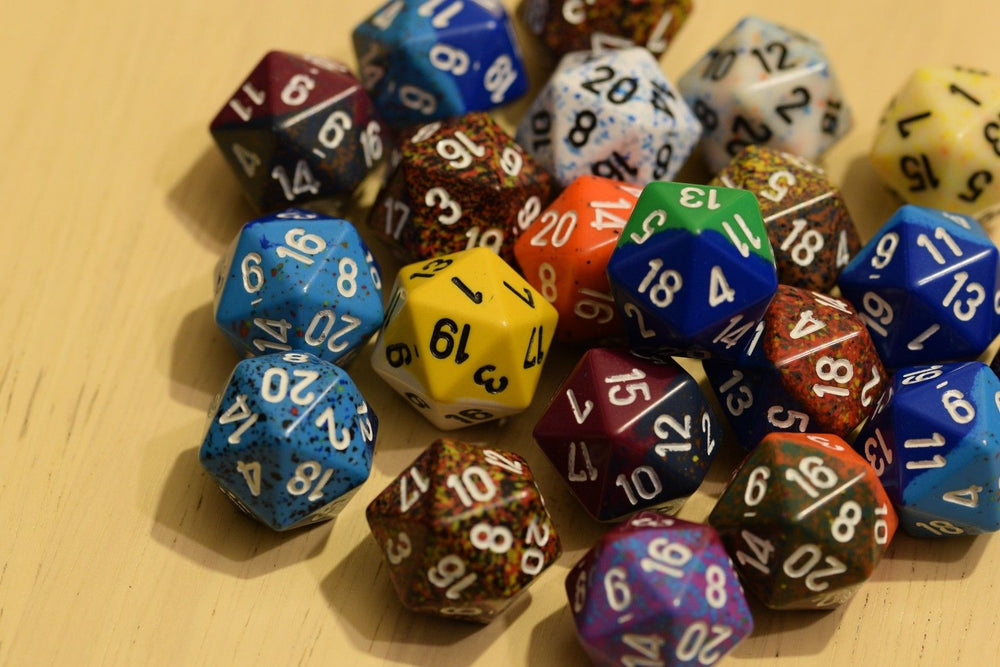 Random Set of 19mm d20 Twenty Sided RPG Dungeons and Dragons Dice (6) Chessex (Online Only)