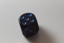 Speckled 16mm D6 RPG Chessex Dice Cobalt | Blue and Black (Sold per die) (Online Only)
