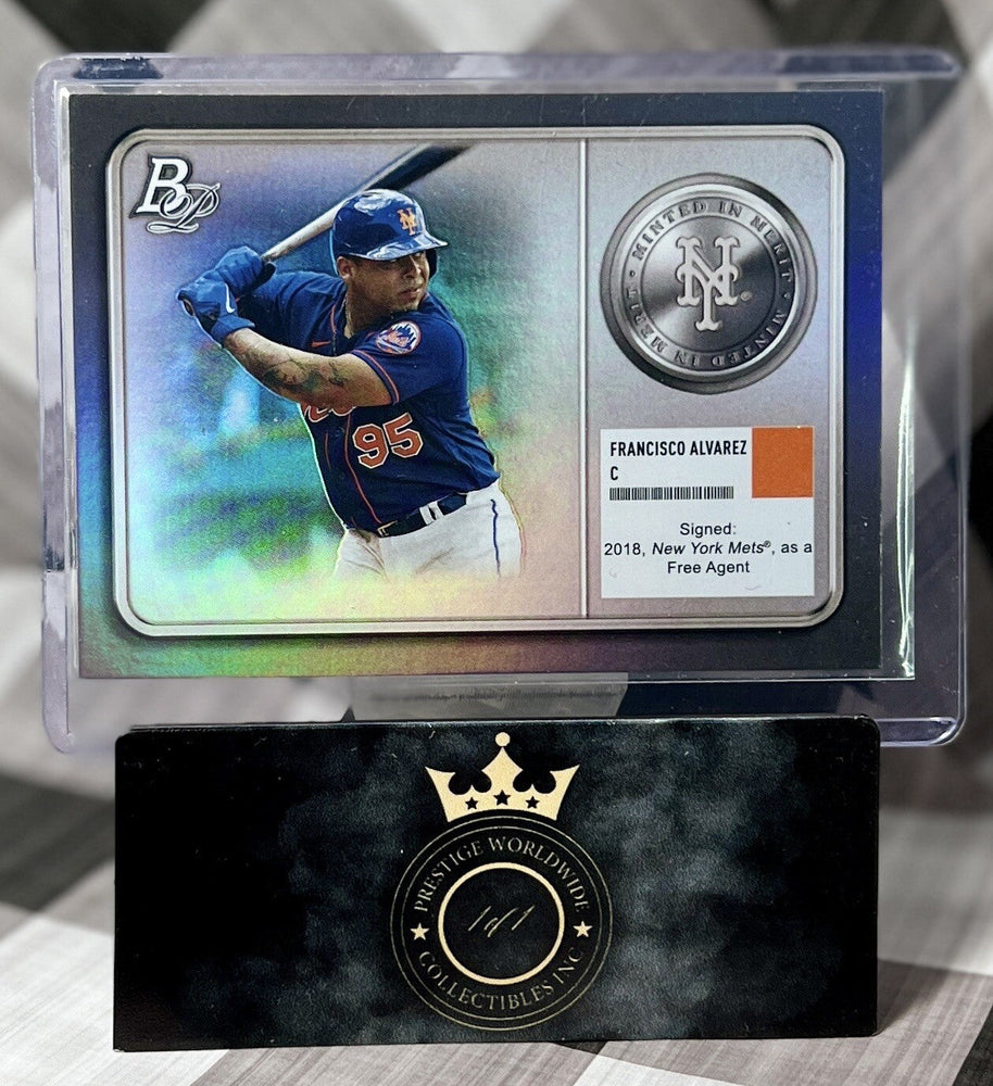Francisco Alvarez 2022 Bowman Platinum Baseball Minted in Merit #MM-12 NY Mets (ONLINE ORDER ONLY)
