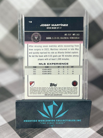 Josef Martinez 2023 Topps Chrome MLS Aqua X-Fractor /125 #19 Inter Miami SP (ONLINE ORDER ONLY)