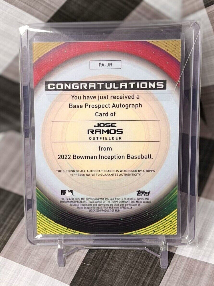 Jose Ramos 2022 Bowman Inception PROSPECT AUTO BLUE #PA-JR - Dodgers SP On Card (ONLINE ORDER ONLY)
