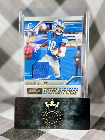 Jameson Williams 2022 Playbook Total Offense Rookie Patch #TO-25 DET Lions RC (ONLINE ORDER ONLY)