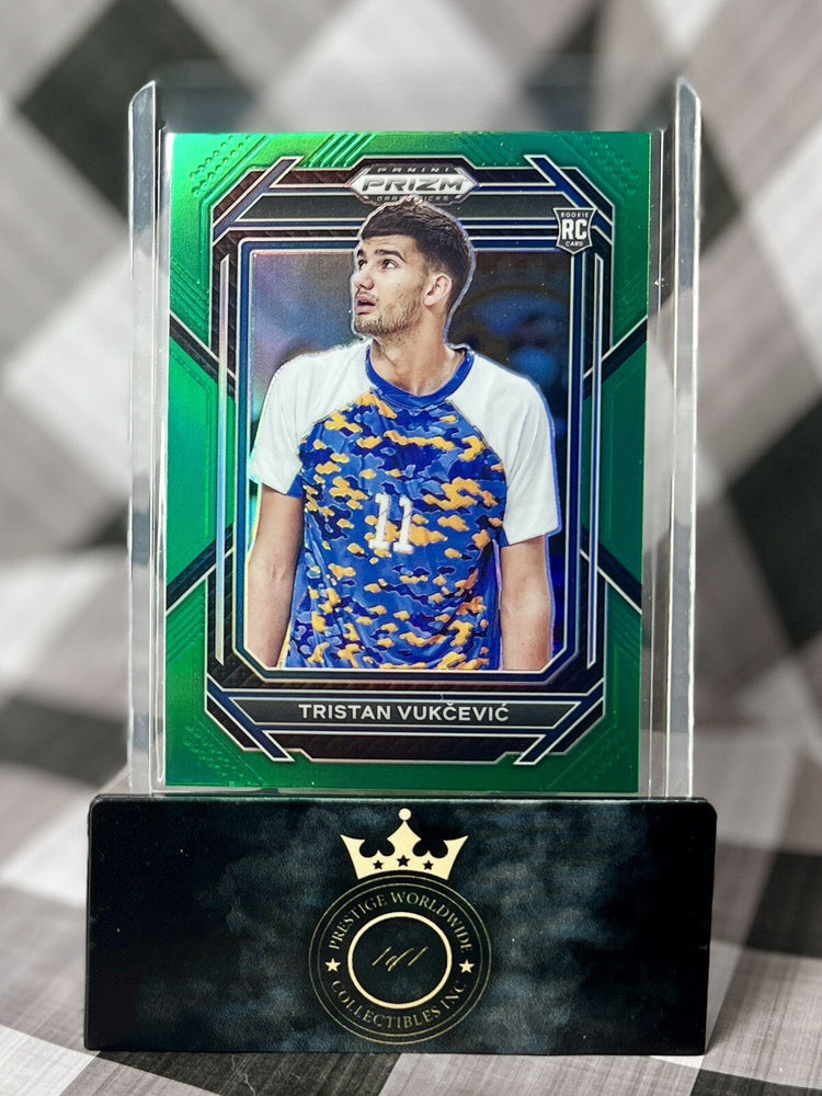 Tristan Vukcevic 2023 Panini Prizm Draft Picks Green Prizm Rookie #38 Wizards RC (ONLINE ORDER ONLY)
