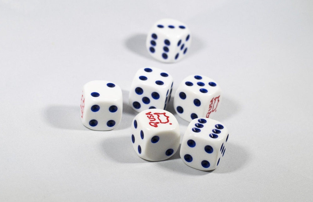 New (6) United States of America Dice Patriotic Bunco Gaming 16mm D6 Yahtzee (Online Only)