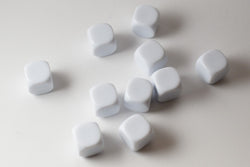 (Sold by Piece) Blank White Dice / Counting Cubes 16mm D6 Square RPG Gaming Dice DIY (Online Only)