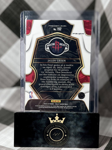 Jalen Green 2022-23 Select Premier Blue Cracked Ice Prizm #152 Houston Rockets (ONLINE ORDER ONLY)