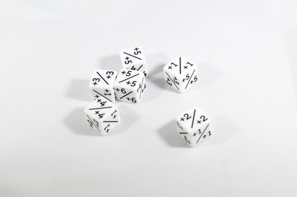 White D6 MTG +1/+1 Counter Dice  - Magic: The Gathering DnD d6 Stats (Sold Per Die) (Online Only)