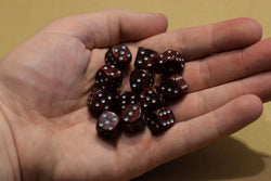 Silver Volcano Speckled 12mm D6 Pipped (Online Only)