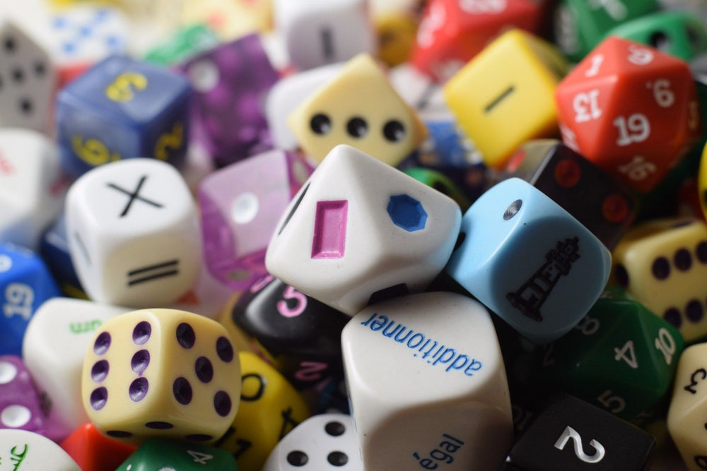 Quarter (1/4) Pound of Dice RPG Koplow Game Dice Shapes 16mm Double d6 Large (Online Only)