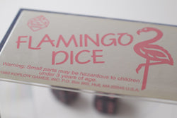 NEW  Black Dice with Pink Flamingo Dice 6 Sided Bunco RPG Game D6 16mm Roll (sold per piece) (Online Only)