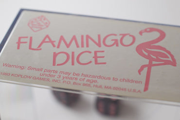 NEW  Black Dice with Pink Flamingo Dice 6 Sided Bunco RPG Game D6 16mm Roll (sold per piece) (Online Only)