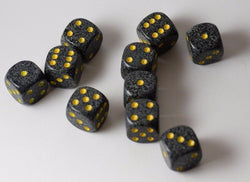 Urban Camo Speckled 16mm D6 Pipped | Sold Per Die (Black/Grey/Yellow) (Online Only)