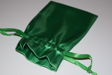 Large Green Satin Gift Bag Game Dice Bag  Counter Pouch 4" x 6" New Soft Gifts (Online Only)