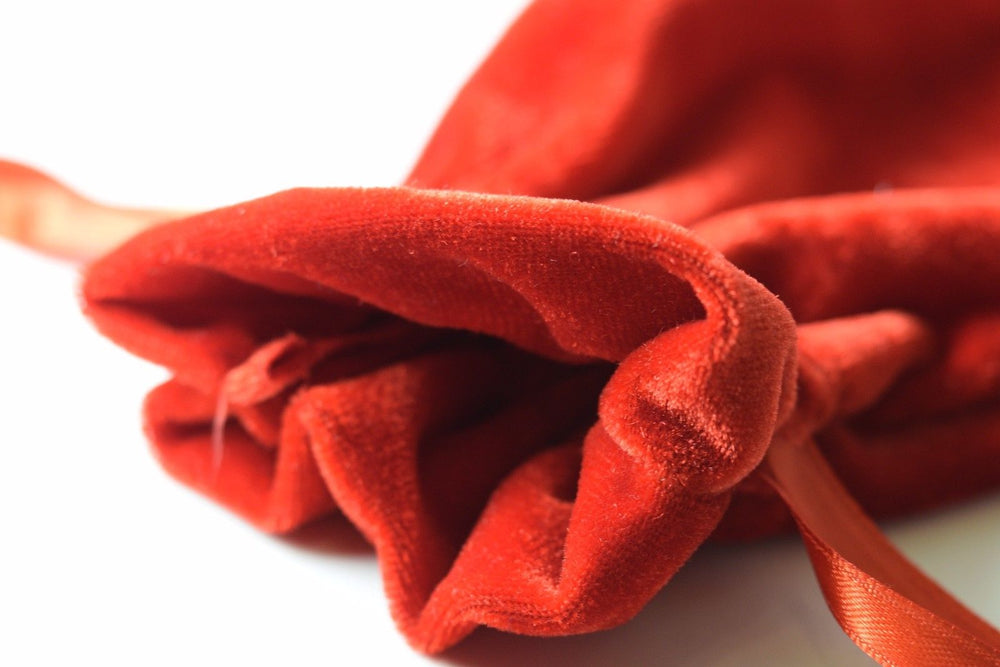 Red Large Soft Velvet 4" x 6" Gift Bag Cards RPG Game Dice Bag Counter Pouch (Online Only)