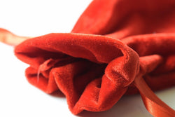 Red Large Soft Velvet 4" x 6" Gift Bag Cards RPG Game Dice Bag Counter Pouch (Online Only)