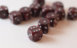 Silver Volcano Speckled 12mm D6 Pipped (Online Only)