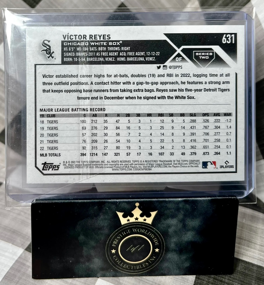 Victor Reyes 2023 Topps SSP /99 #631 - CHI White Sox (ONLINE ORDER ONLY)