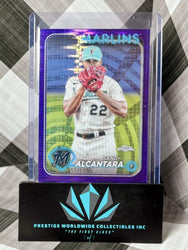 Sandy Alcantara 2024 Topps Chrome Sonar Purple Refractor /275 #138 Miami Marlins (ONLINE ORDER ONLY)