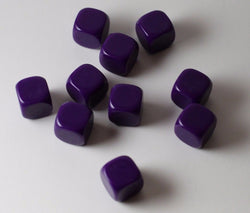 (Sold by Piece) Blank Purple Dice / Counting Cubes 16mm D6 Square RPG Gaming Dice DIY (Online Only)
