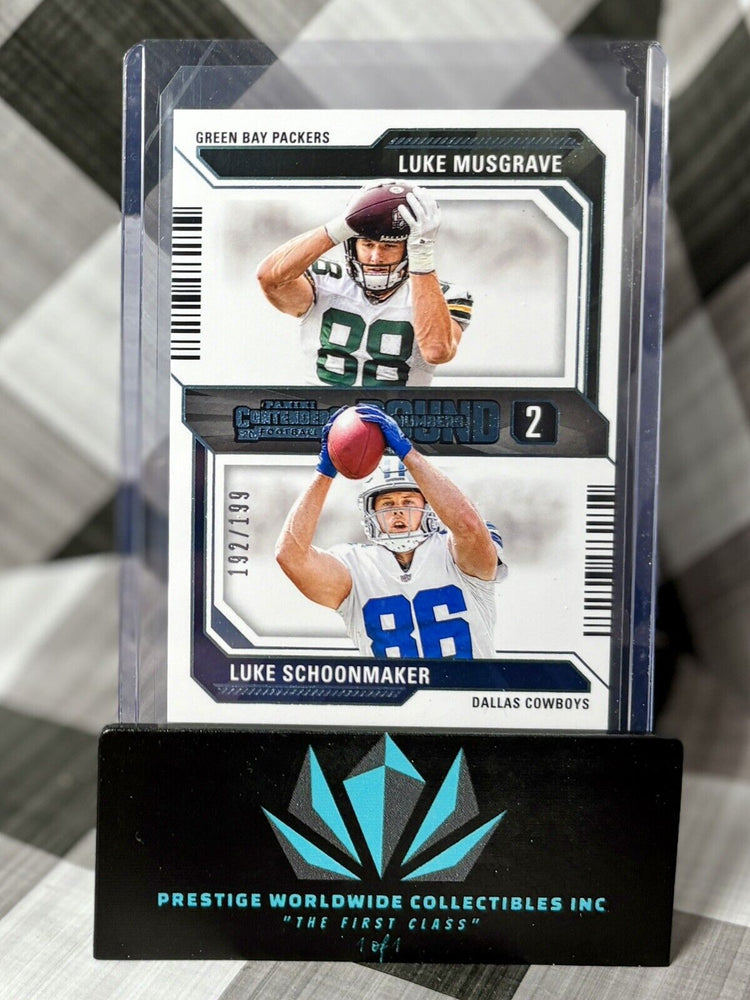 Luke Musgrave & Luke Schoonmaker 2023 Contenders Round 2 #'s /199 #11 GB & DAL (ONLINE ORDER ONLY)