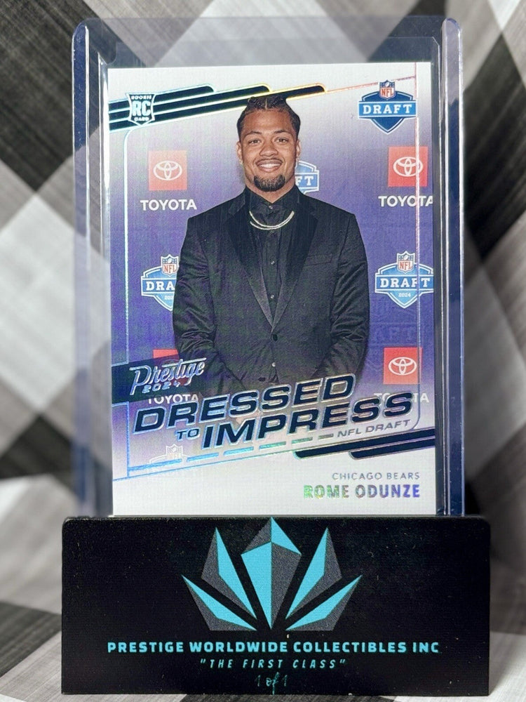 Rome Odunze 2024 Prestige Dressed To Impress Rookie SSP #DTI-ROE Bears Case Hit (ONLINE ORDER ONLY)