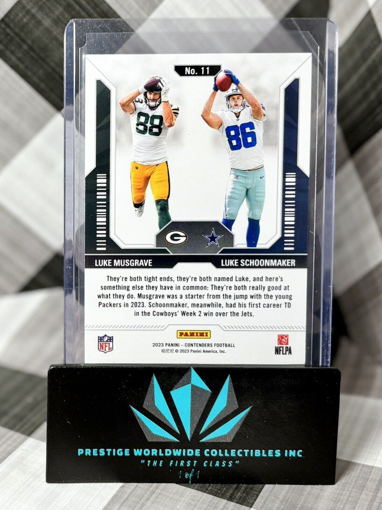 Luke Musgrave & Luke Schoonmaker 2023 Contenders Round 2 #'s /199 #11 GB & DAL (ONLINE ORDER ONLY)