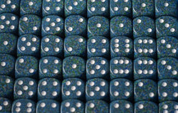 Sea Speckled 16mm D6 Pipped | Green/Blue/White (sold per die) (Online Only)