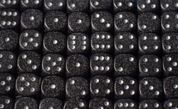Ninja Speckled 16mm D6 Pipped | Black/Grey (sold per piece) (Online Only)