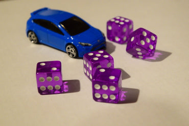 NEW Set of Purple Transparent 16mm Dice 5 Purple D6 RPG Bunco Home CASINO Games (Online Only)
