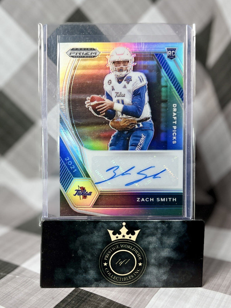 Zach Smith 2021 Panini Prizm Draft Picks Silver Prizm Rookie Auto #324 Breakers (ONLINE ORDER ONLY)