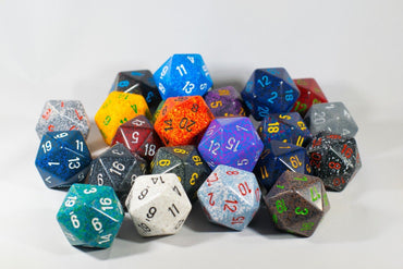 24x Speckled 34mm Chessex D20 Dice Complete Set with Case Large Size Collection (Online Only)