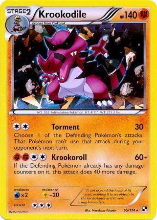 Krookodile (65/114) (Cracked Ice Holo) [Black & White: Base Set] (Online Only)