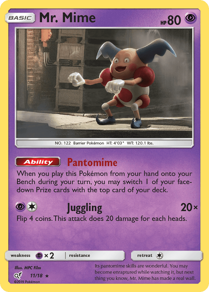 Mr. Mime (11/18) [Sun & Moon: Detective Pikachu] (Online Only)