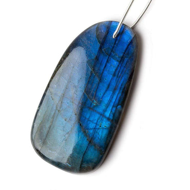 57x30x8mm Neon Blue Labradorite fancy shape focal bead 1 piece AAA (ONLINE ORDER ONLY)