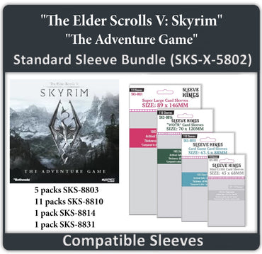 "The Elder Scrolls V: Skyrim – The Adventure Game" Compatible Card Sleeve Bundle (8803 x 5, 8810 x 11, 8814 x 1, 8831 x 1) (ONLINE ORDER ONLY)