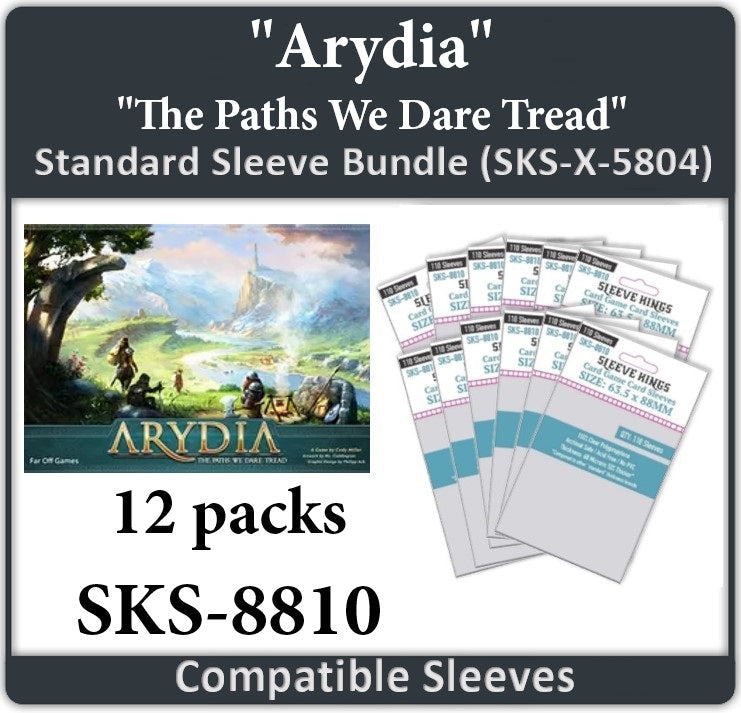 "Arydia: The Paths We Dare Tread" Compatible Card Sleeve Bundle (8810 x 12) (ONLINE ORDER ONLY)