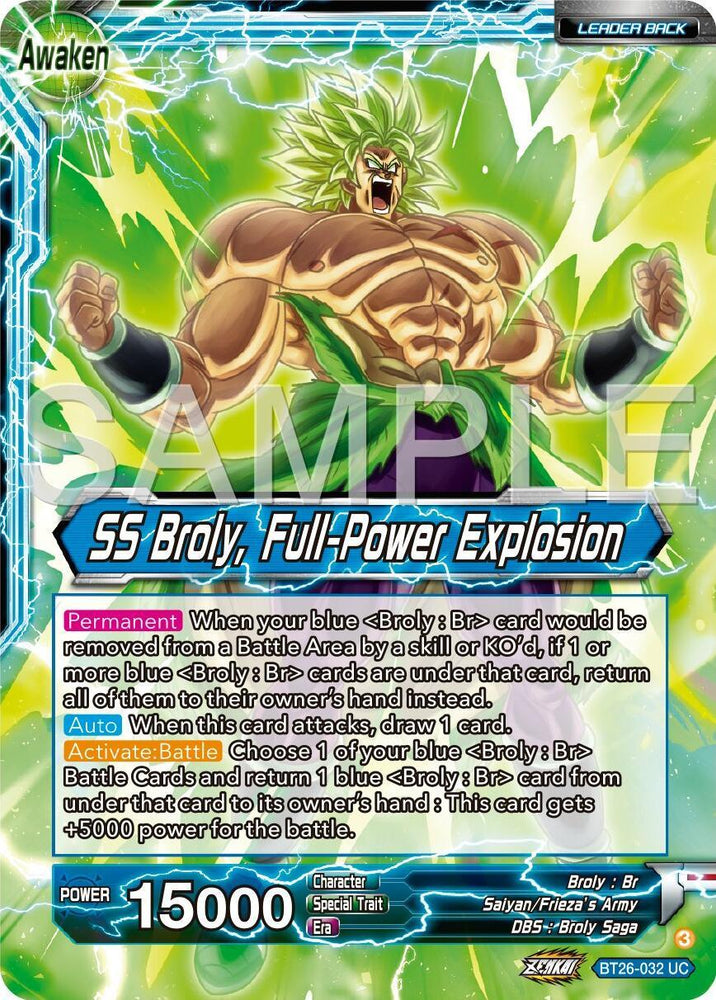 Broly // SS Broly, Full-Power Explosion (BT26-032) [Ultimate Advent] (ONLINE ORDER ONLY)