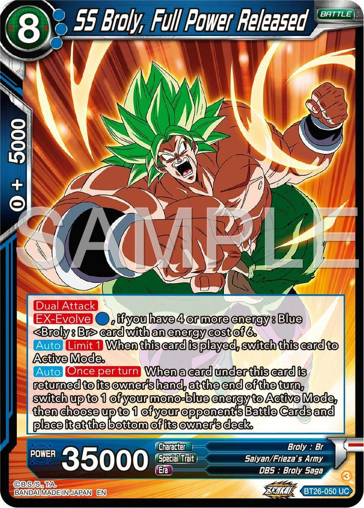 SS Broly, Full Power Released (BT26-050) [Ultimate Advent] (ONLINE ORDER ONLY)