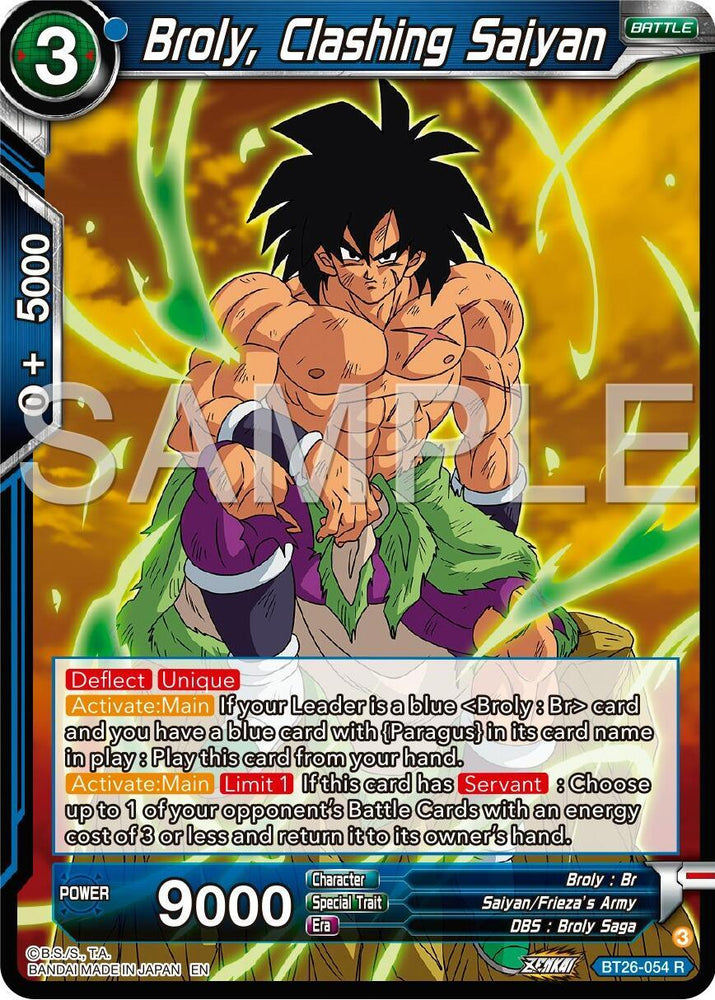 Broly, Clashing Saiyan (BT26-054) [Ultimate Advent] (ONLINE ORDER ONLY)