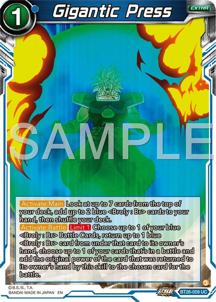 Gigantic Press (BT26-059) [Ultimate Advent] (ONLINE ORDER ONLY)
